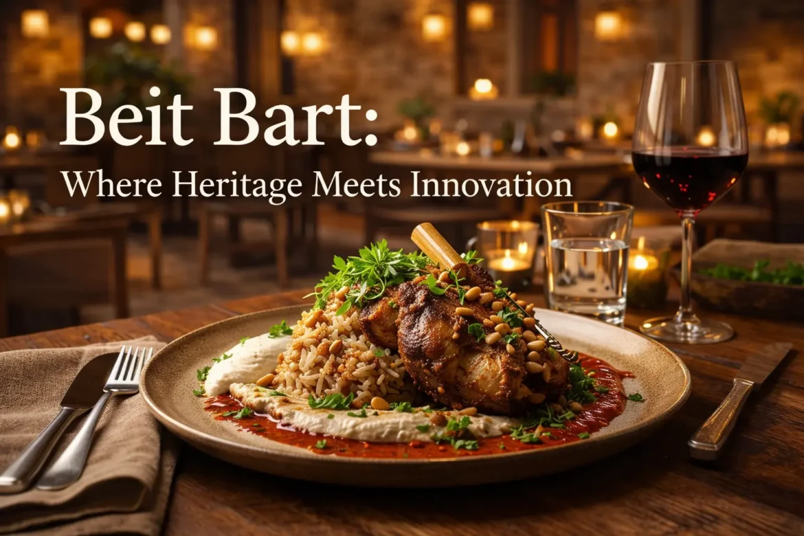 Elegant Beit Bart restaurant interior featuring modern design with traditional culinary elements and warm ambiance