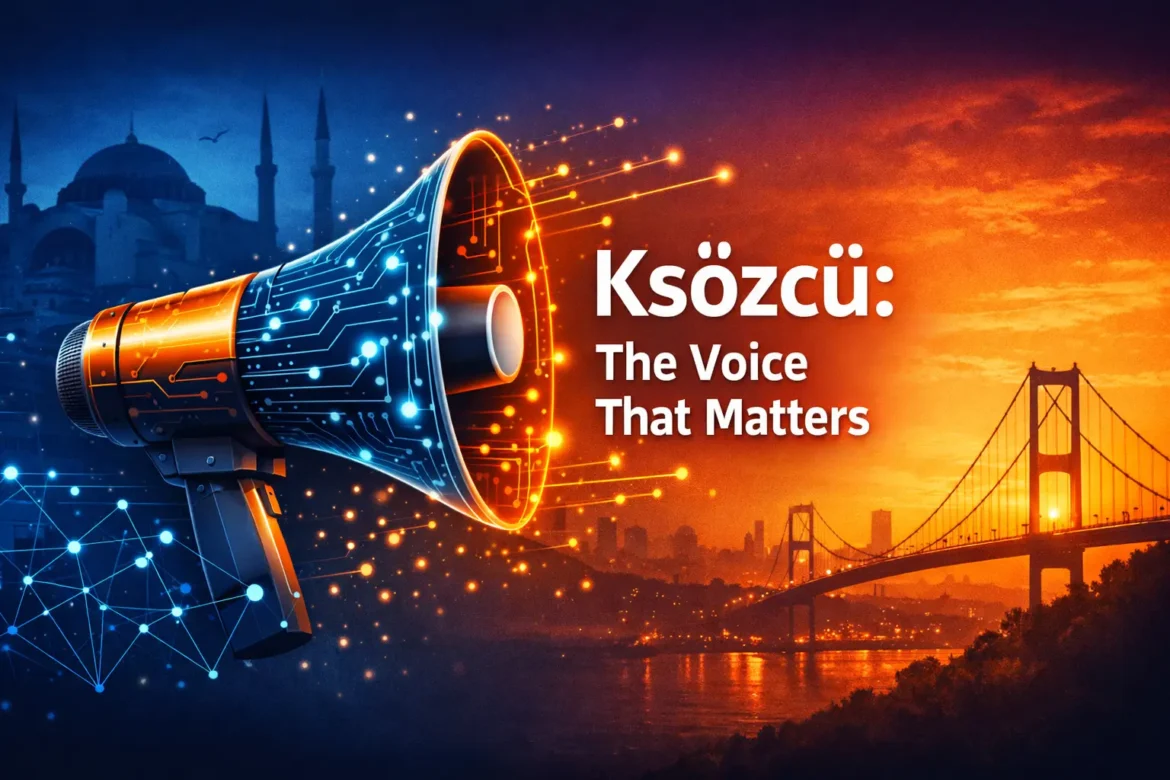 Ksözcü concept representing authentic voice and meaningful communication in modern digital culture, 125 characters