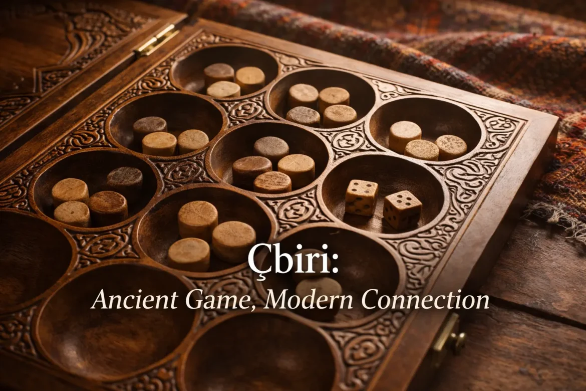 Traditional çbiri board game with wooden pieces showcasing Turkish cultural heritage and strategic gameplay,
