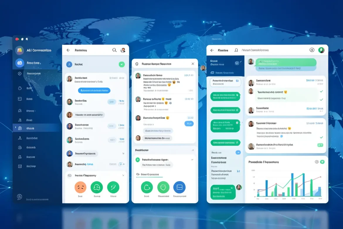 Konversky artificial intelligence communication platform dashboard showing real-time conversation management features