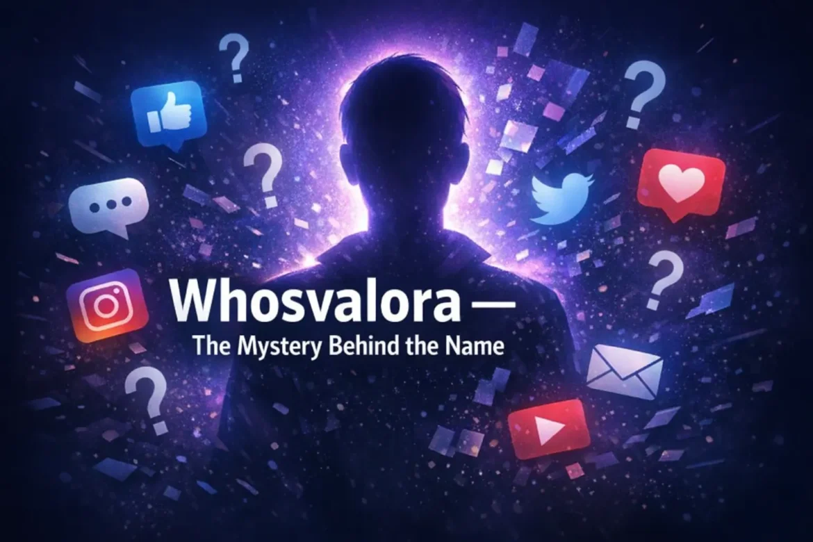 Whosvalora digital identity concept showing anonymous online persona building curiosity and community across social media platforms
