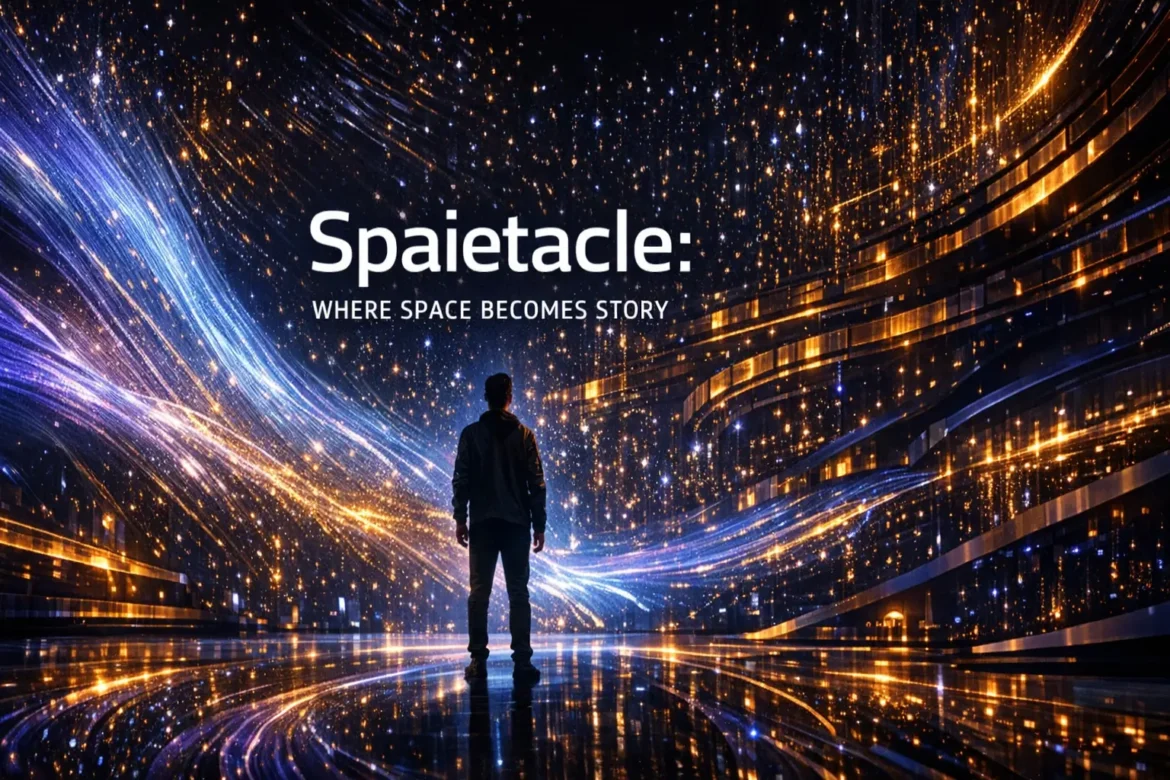 Spaietacle immersive digital environment blending space, light, and interactive storytelling for modern audiences