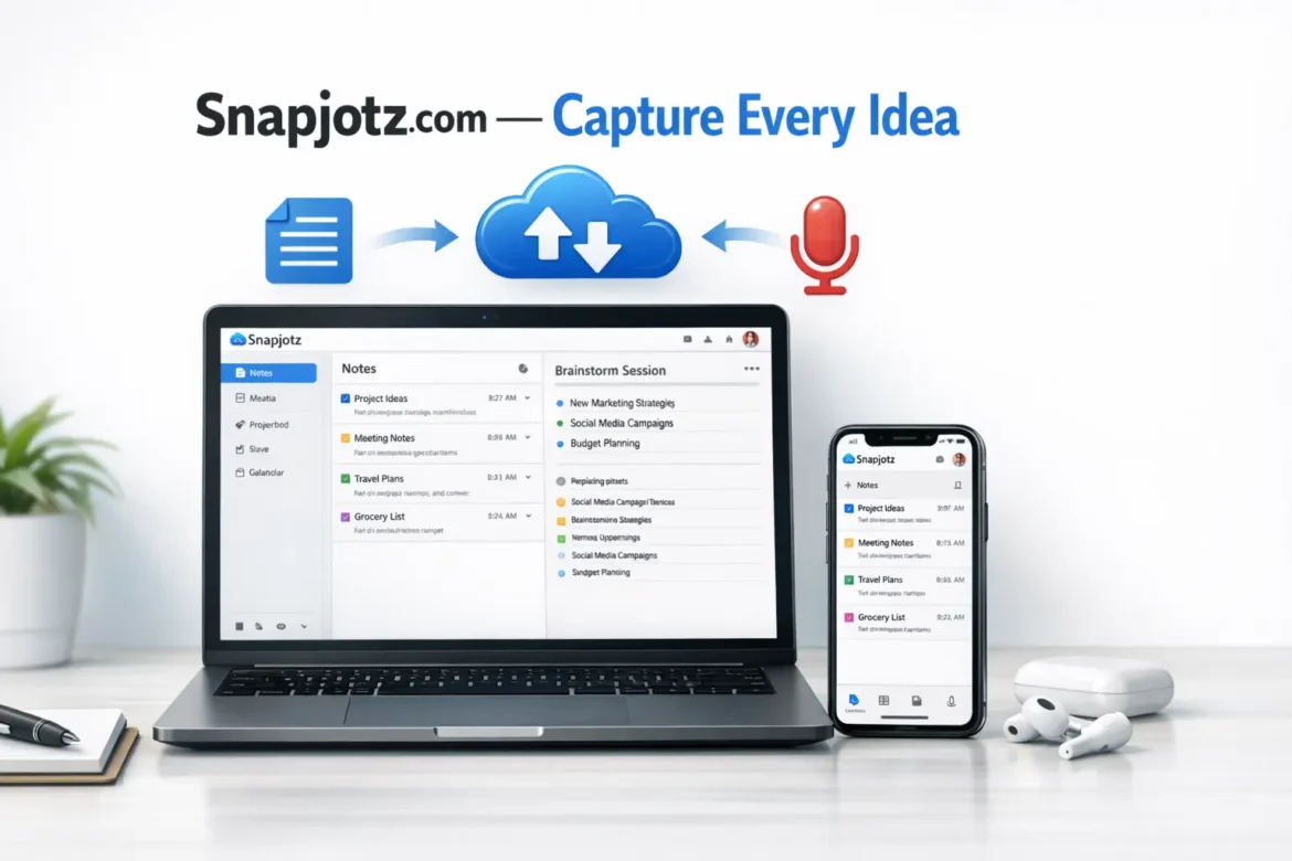 Snapjotz com digital note-taking platform for capturing text audio images and syncing across devices