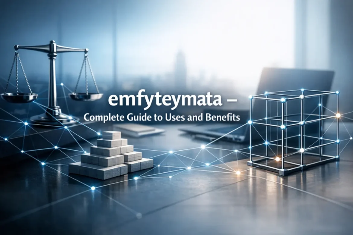 emfyteymata concept illustration showing structured system, digital connections, and long term stability framework in a modern clean design