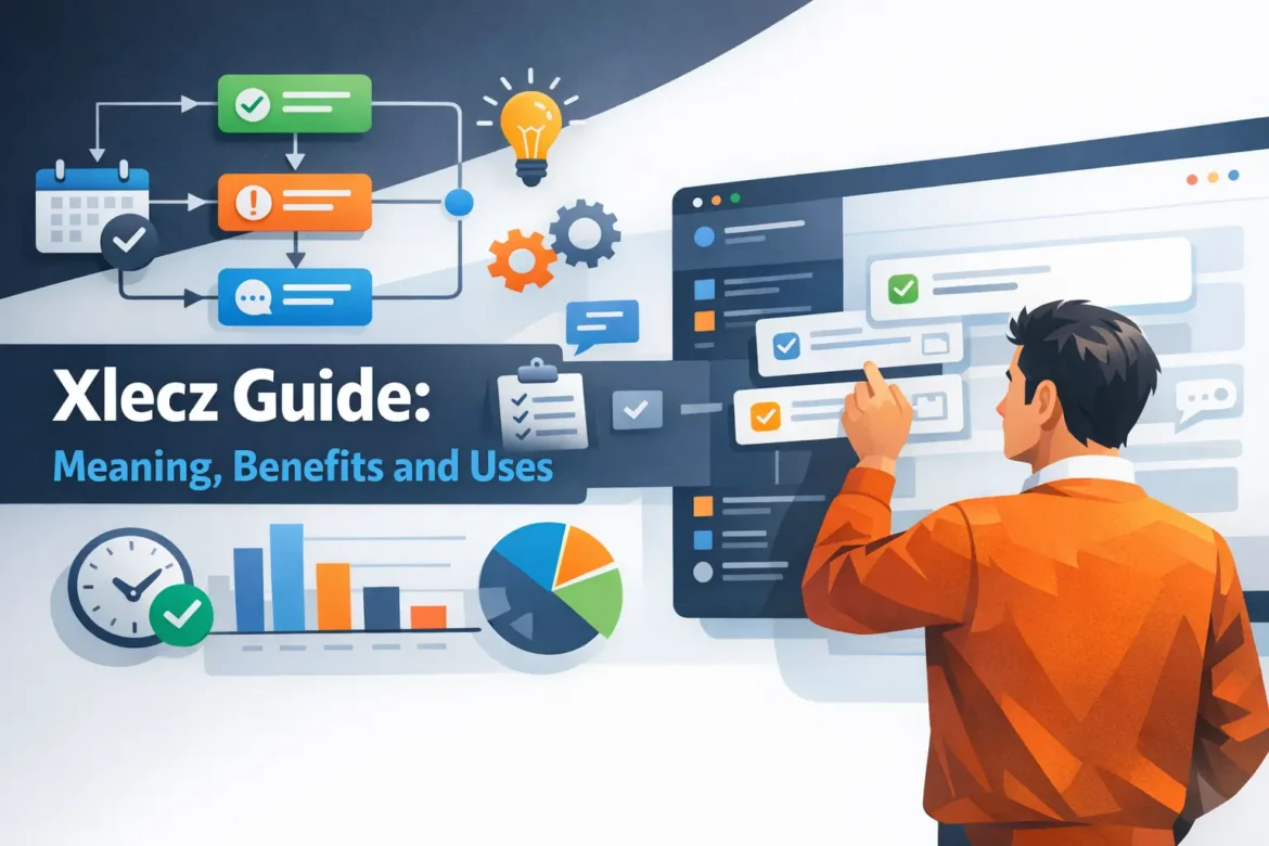 xlecz structured workflow concept showing task organization, productivity improvement, and step by step process visualization