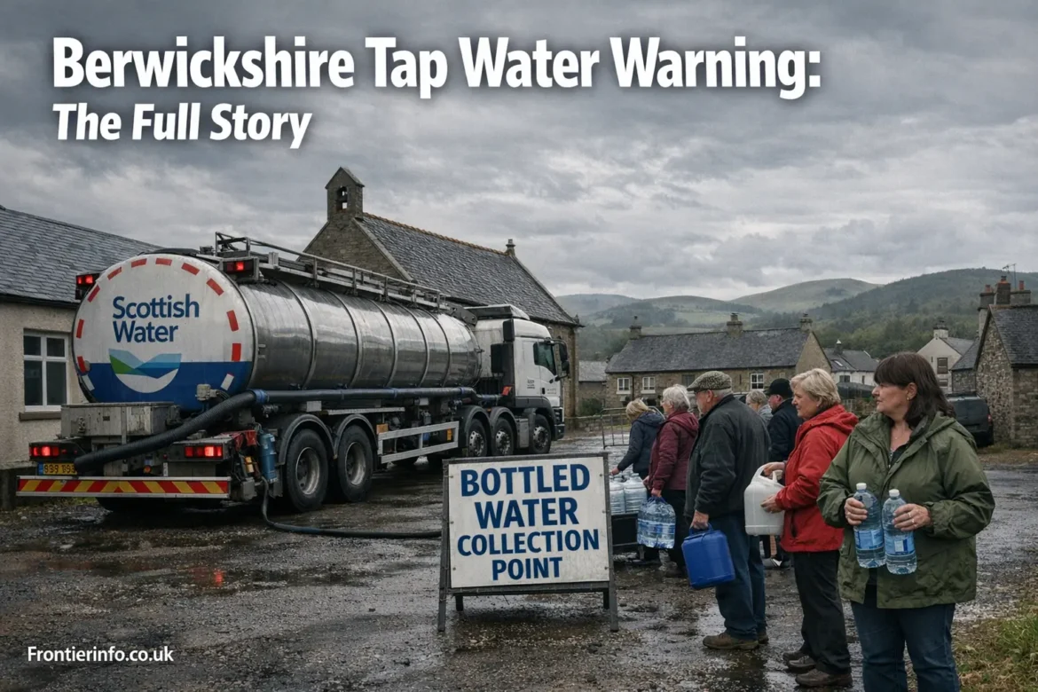 Berwickshire tap water warning — Scottish Water tankers delivering emergency supplies to Duns after Rawburn treatment works failure
