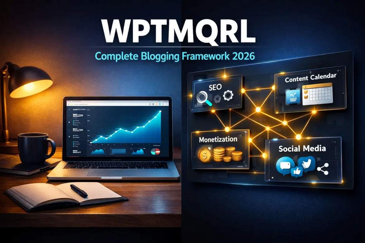 WPTMQRL complete blogging guide showing setup, SEO strategy, traffic growth, and monetization framework for content creators in 2026